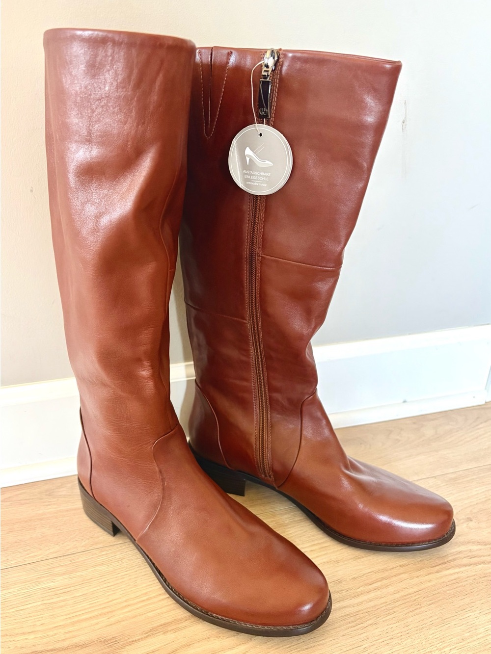 Gerry Weber Tall Riding Boots in Cognac Brown - Wide Calf
